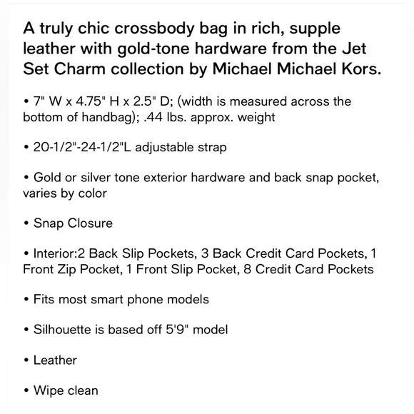 MICHAEL KORS Jet Set Small Pebbled Leather Smartphone Convertible Crossbody - Picture 4 of 9